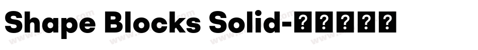 Shape Blocks Solid字体转换